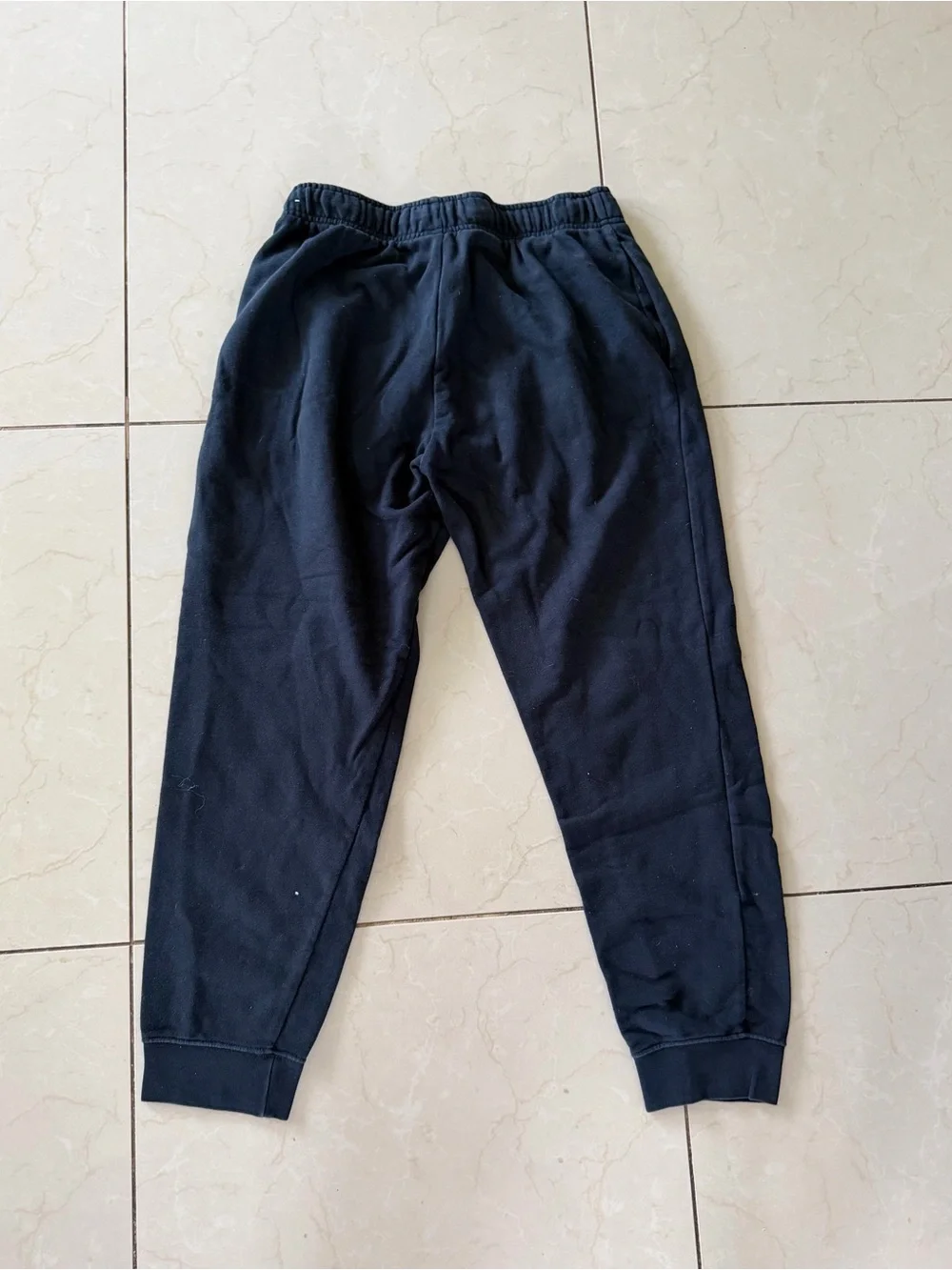 Nike Black Jogger Sweatpants with White Swoosh